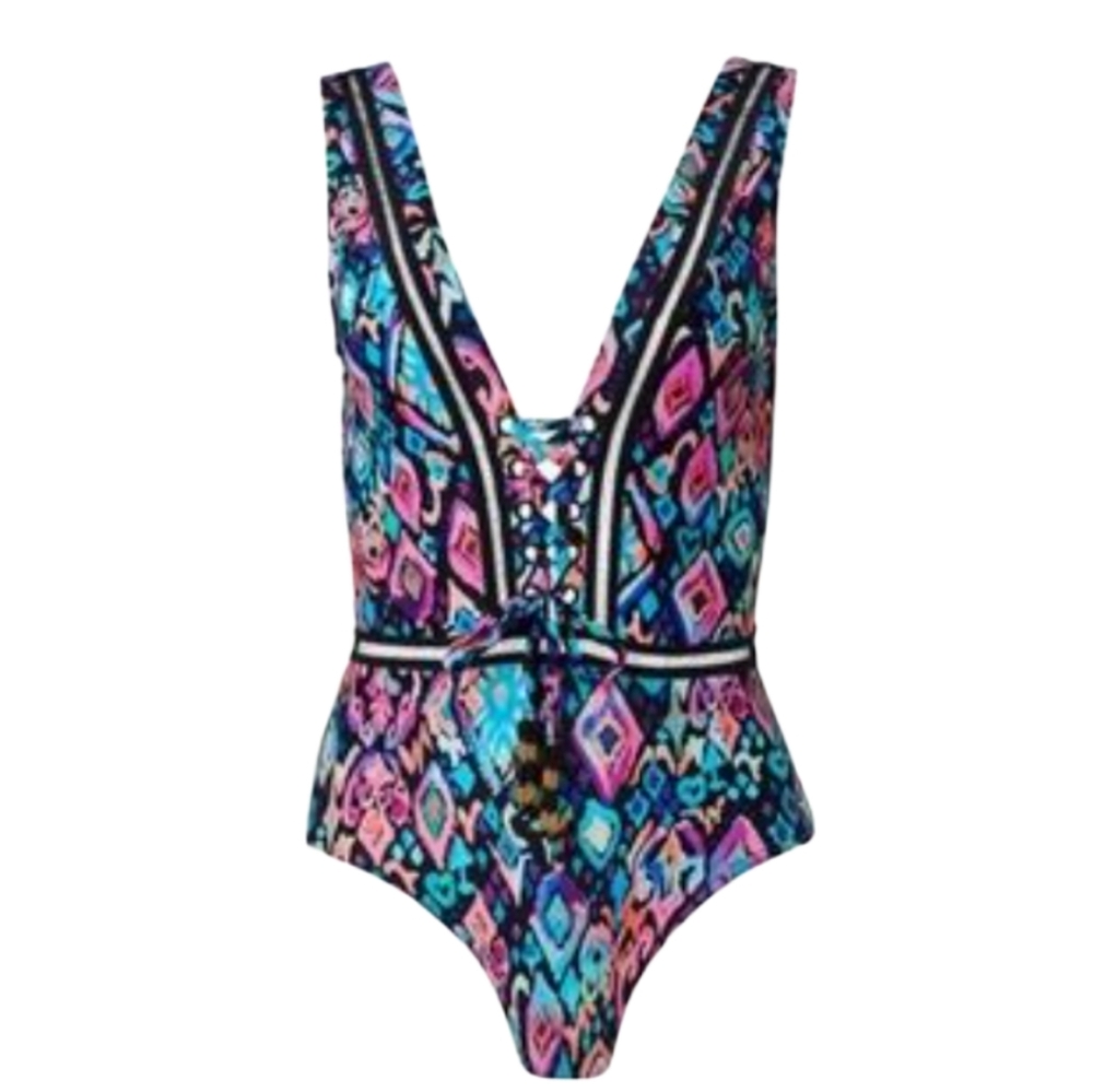 Venus One Piece Swimsuit Aztec Geo Plus Size 22 New Bohemian NWT